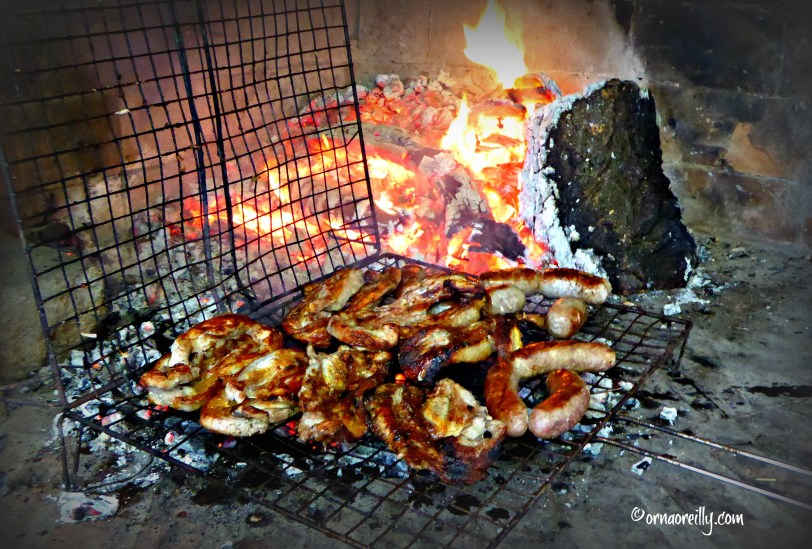 Meats on the open fire