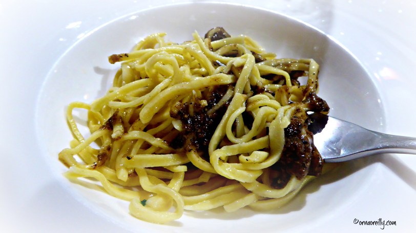 Picchietti with black truffles
