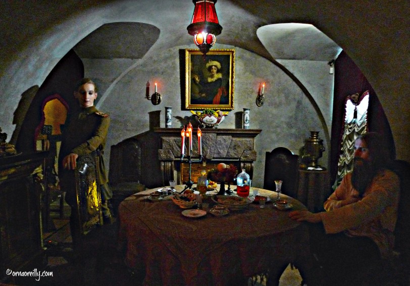 Wax figures of Count Yusupov and Rasputin